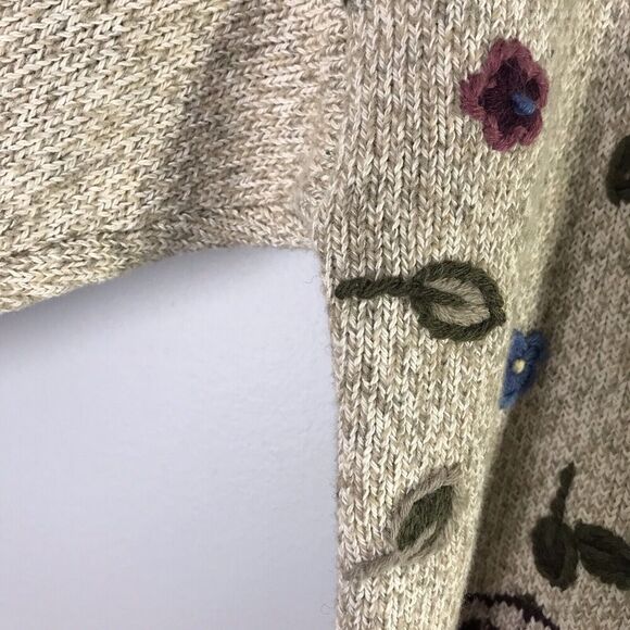 Northern Reflections Womens Size Small Floral Cardigan Wool Blend Granny Cottage - Picture 3 of 16